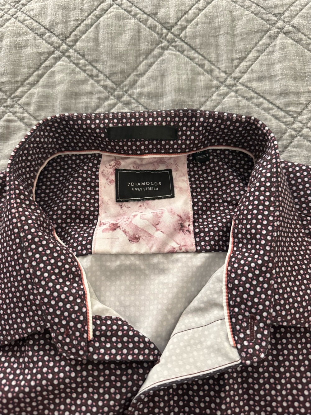 7 Diamonds Men’s XXL 4-Way Stretch Short Sleeve Button Down Shirt
